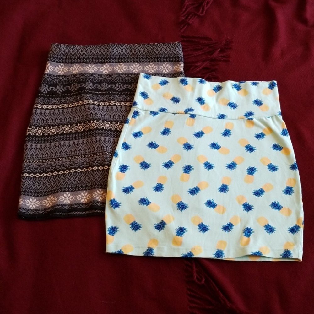Two Cute Skirts Size S/M Above Knee Level